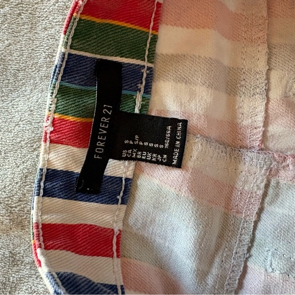 Unique Striped Multicolor Mini Skirt - Picture 4 of 8